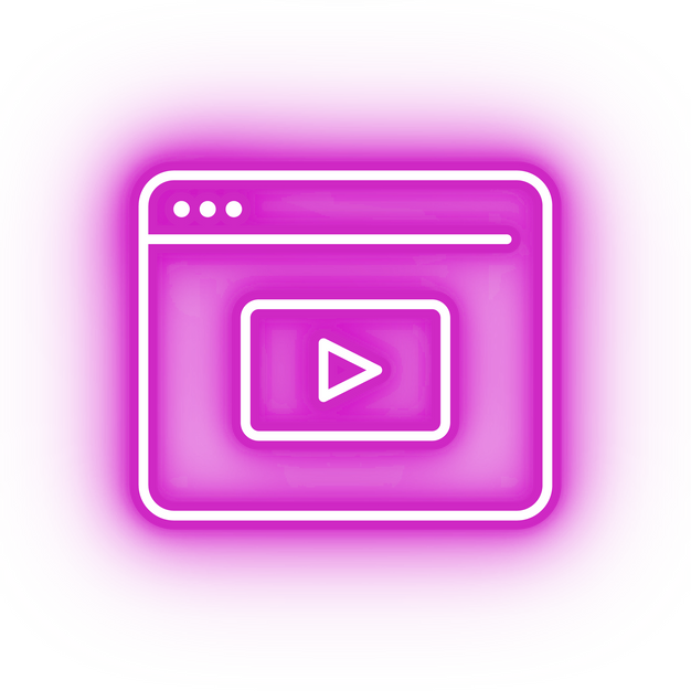 Neon pink website icon